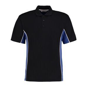 GAMEGEAR Mens Track Polycotton Pique Polo Shirt / Black/Royal Blue
